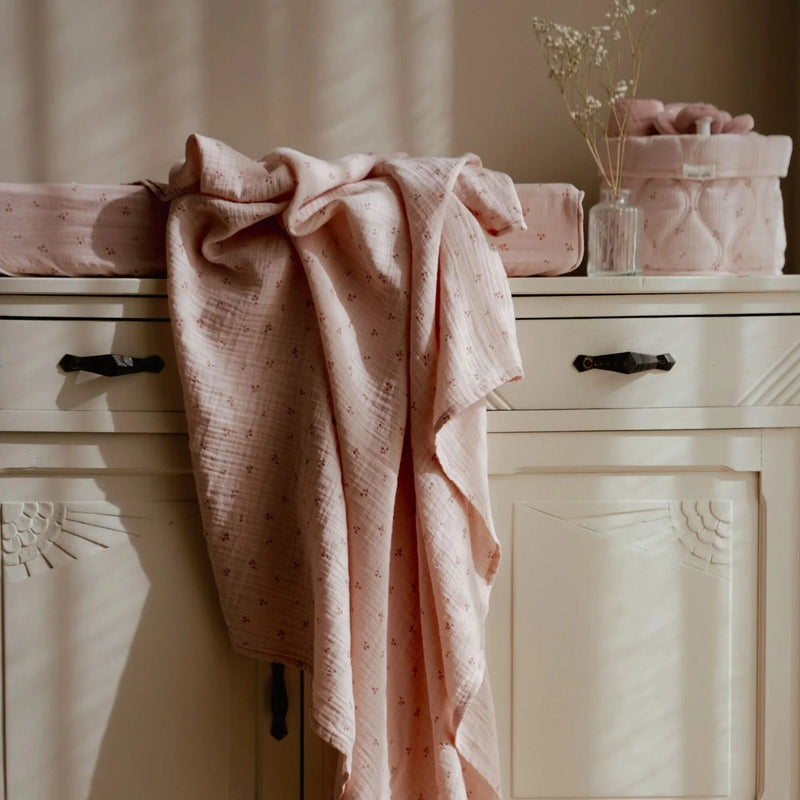 Little Dutch - Swaddle Muslin Pure Blossom Pink (120x120cm) - Swanky Boutique Malta 