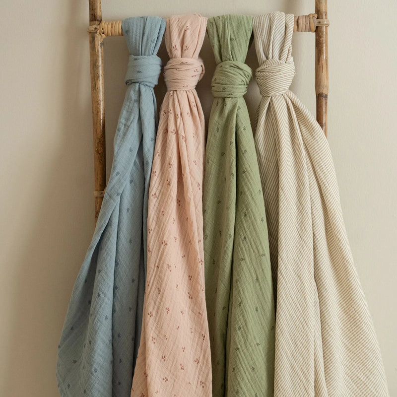 Little Dutch - Swaddle Muslin Pure Blossom Pink (120x120cm) - Swanky Boutique Malta 