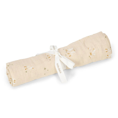 Little Dutch - Swaddle,  Newborn Naturals - Little Goose Muslin 120x120cm - Beige - Swanky Boutique Malta 