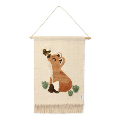 Little Dutch - Wall Tapestry Fox Forest Friends, White - Swanky Boutique Malta