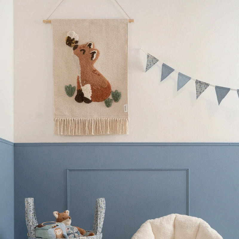 Little Dutch - Wall Tapestry Fox Forest Friends, White - Swanky Boutique Malta