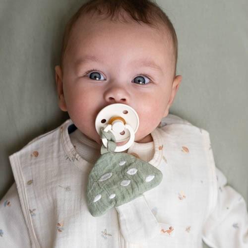 Little Dutch Pacifier cloth muslin Mushroom - Swanky Boutique