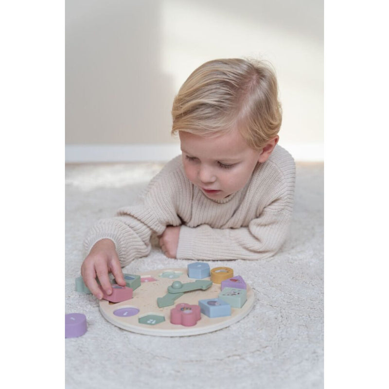 Little Dutch Puzzle Clock Little Farm - Swanky Boutique Malta