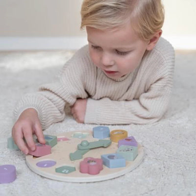 Little Dutch Puzzle Clock Little Farm - Swanky Boutique Malta