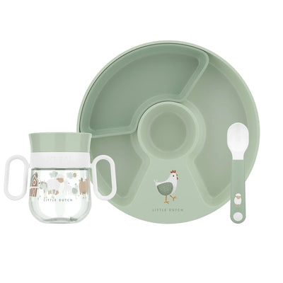 Little Dutch Set Baby Tableware 3-Piece Little Farm - Swanky Boutique Malta