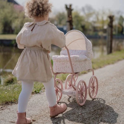 Little Dutch - Metal Doll Pram - Soft Flowers - Swanky Boutique Malta