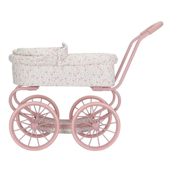 Little Dutch - Metal Doll Pram - Soft Flowers - Swanky Boutique Malta