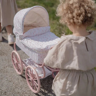 Little Dutch - Metal Doll Pram - Soft Flowers - Swanky Boutique Malta