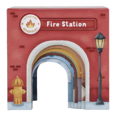 Little Dutch - Stacking Blocks, Cardboard with Cars - Swanky Boutique Malta 