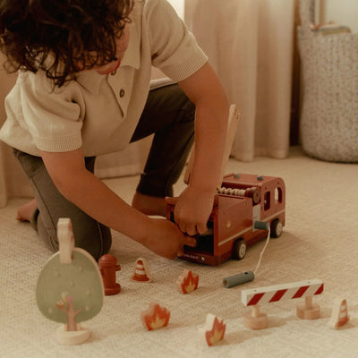 Little Dutch - Wooden - Fire Truck Set - Swanky Boutique Malta 