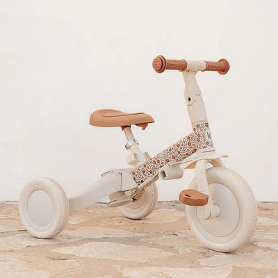 4 in 1 Tricycle - Off White Sunny Flowers
