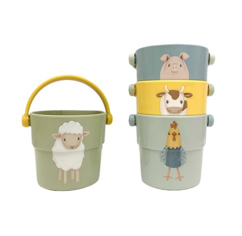 Little Dutch Bath Cups Little Farm - Swanky Boutique