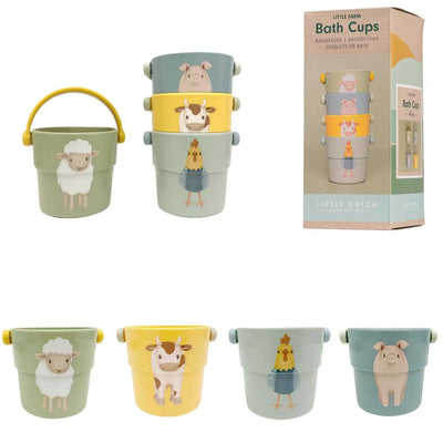 Little Dutch Bath Cups Little Farm - Swanky Boutique
