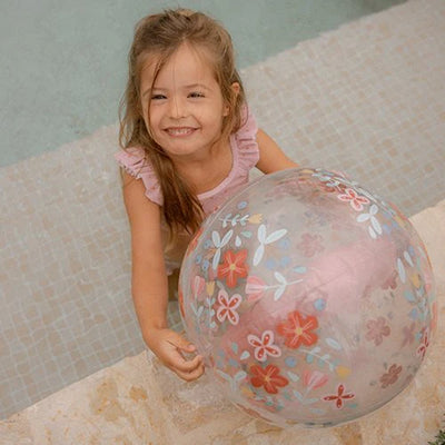 Little Dutch Beach Ball 3D Figure Pink Flowers - Swanky Boutique Malta