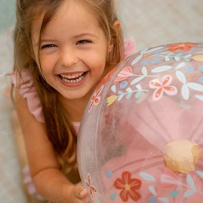 Little Dutch Beach Ball 3D Figure Pink Flowers - Swanky Boutique Malta