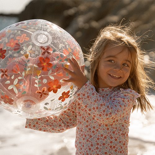 Little Dutch Beach Ball 3D Figure Pink Flowers - Swanky Boutique Malta