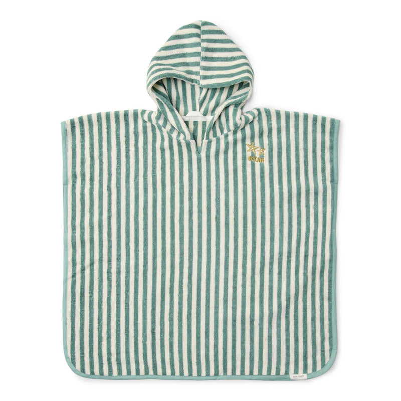 Little Dutch  Beach Poncho - Seashells and Stripes - Swanky Boutique Malta