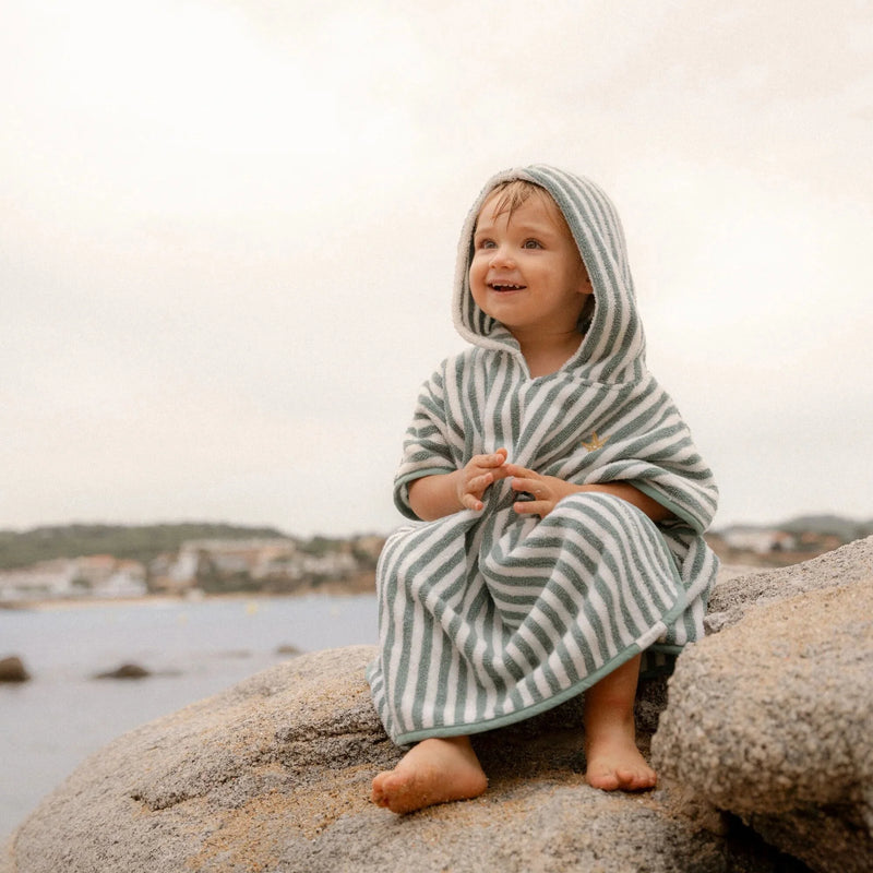 Little Dutch  Beach Poncho - Seashells and Stripes - Swanky Boutique Malta