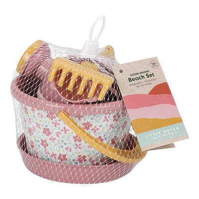 Little Dutch Beach Set Pink Flowers - Swanky Boutique Malta