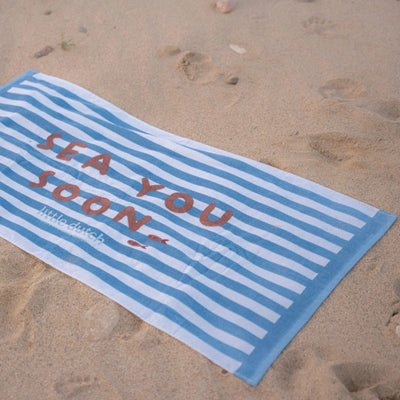 Little Dutch  Beach Towel - Sea Life Ocean Blue - Swanky Boutique Malta 
