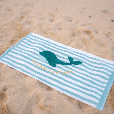 Little Dutch Beach Towel - Seashells & Stripes - Swanky Boutique Malta