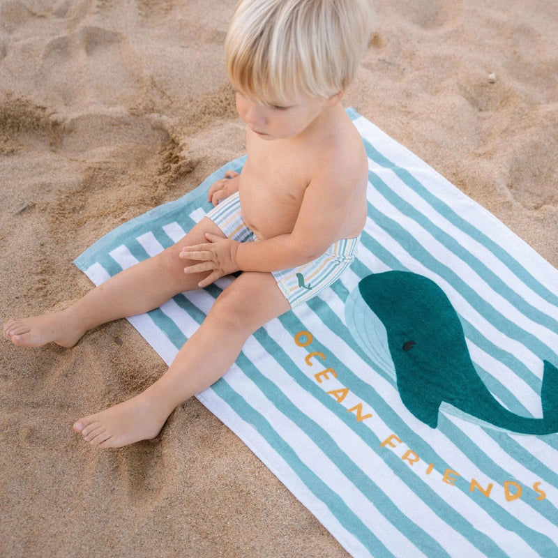 Little Dutch Beach Towel - Seashells & Stripes - Swanky Boutique Malta