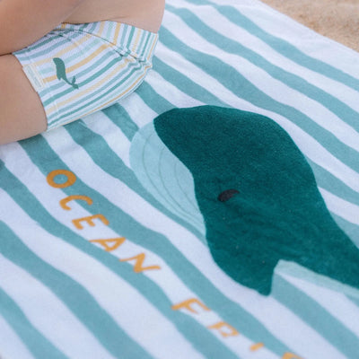 Little Dutch Beach Towel - Seashells & Stripes - Swanky Boutique Malta