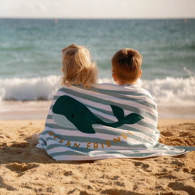 Little Dutch Beach Towel - Seashells & Stripes - Swanky Boutique Malta