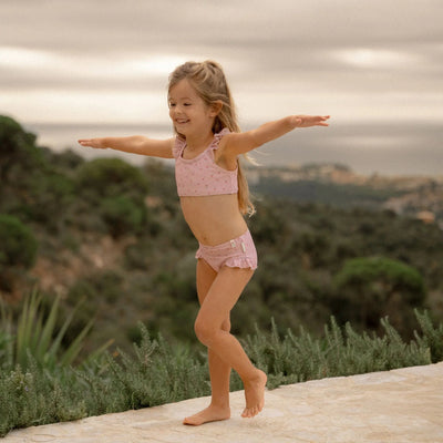 Little Dutch Bikini - Pink - Sunny Flowers - Swanky Boutique Malta