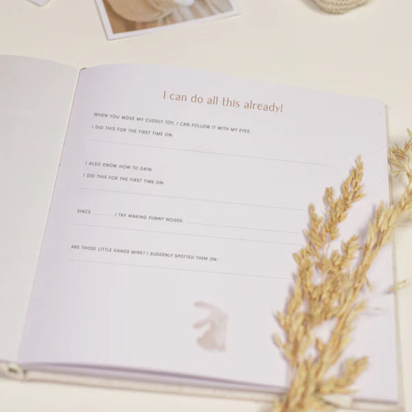 Little Dutch Book Baby book My first year Baby Bunny Swanky Boutique