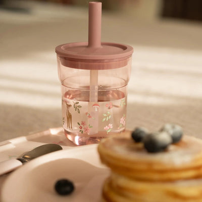 Little Dutch Children's glass 250 ml With Straw Fairy Garden - Swanky Boutique Malta