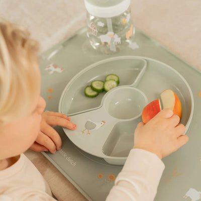 Little Dutch Compartment Plate Little Farm - Swanky Boutique Malta