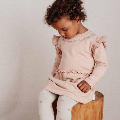 Little Dutch Dress long sleeves Soft Rose - Swanky Boutique 
