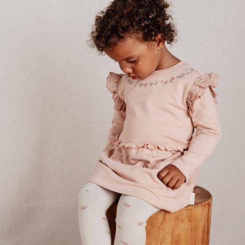 Little Dutch Dress long sleeves Soft Rose - Swanky Boutique 