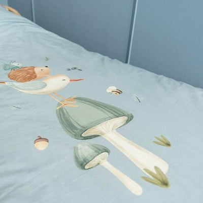 Little Dutch Duvet Cover Denim Blue Forest Friends Reversible - Swanky Boutique
