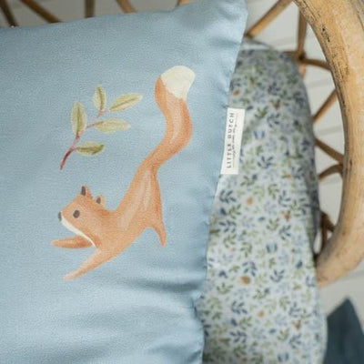 Little Dutch Duvet Cover Denim Blue Forest Friends Reversible - Swanky Boutique