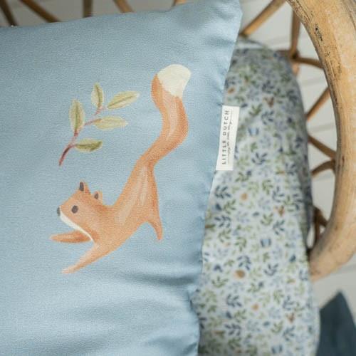 Little Dutch Duvet Cover Denim Blue Forest Friends Reversible - Swanky Boutique
