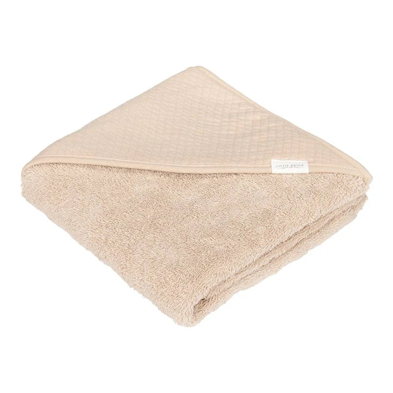 Little Dutch Hooded Towel Pure Beige - Swanky Boutique Malta