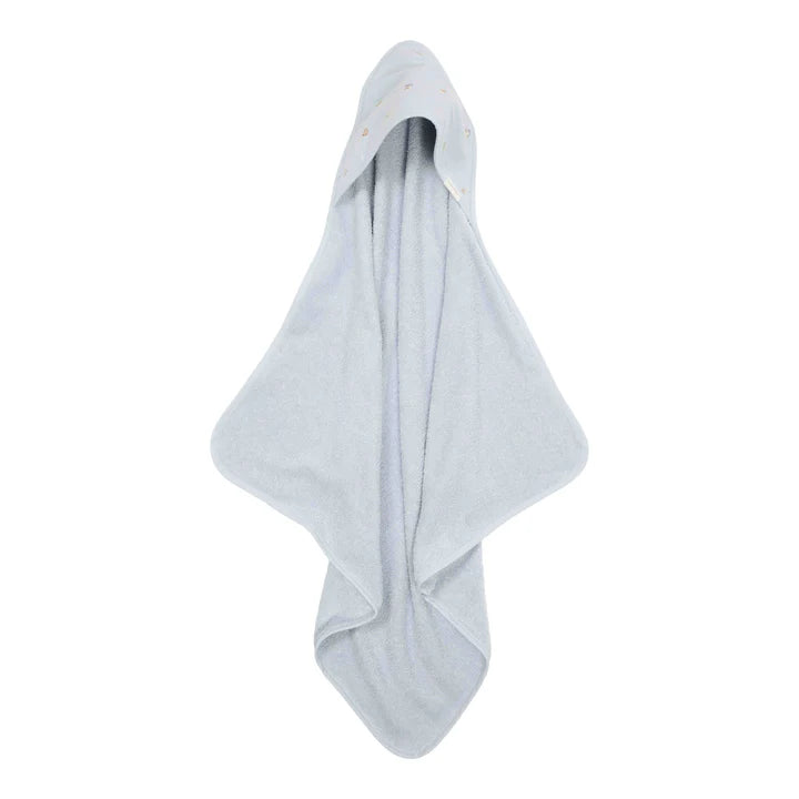 Little Dutch Hooded towel embroidered Blue - 100x100 cm - Swanky Boutique