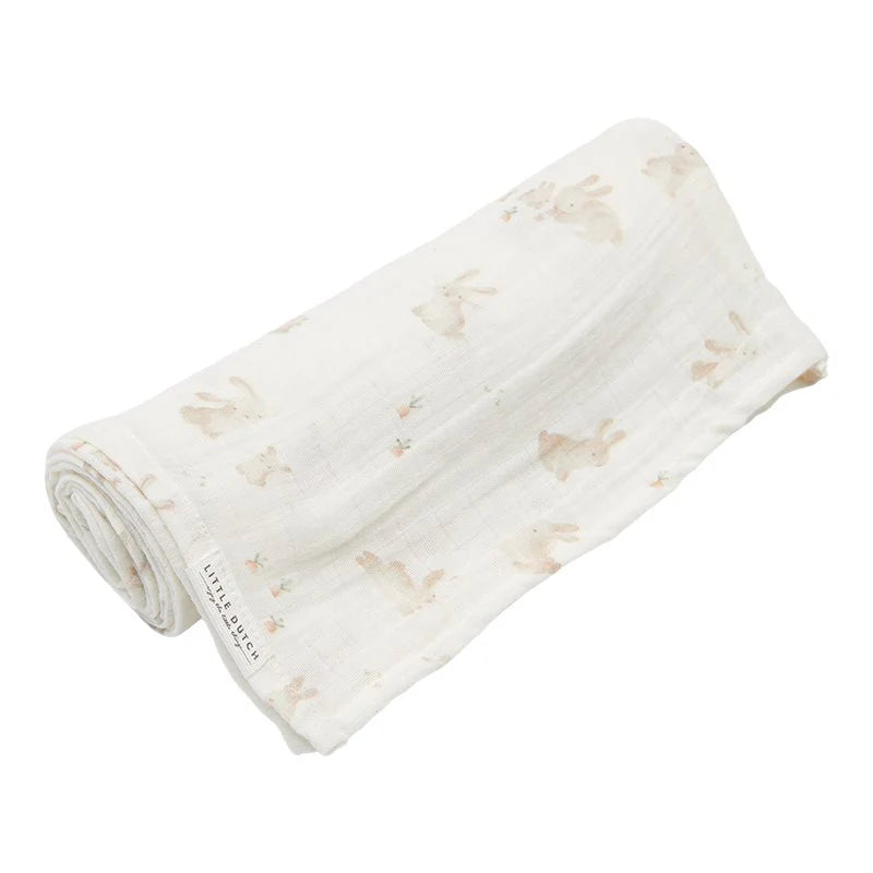 Little Dutch Muslin Swaddle Baby Bunny - Swanky Boutique Malta