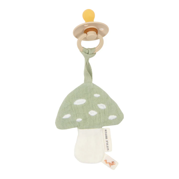 Little Dutch Pacifier cloth muslin Mushroom - Swanky Boutique