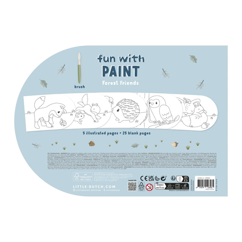 Little Dutch Paint Book Forest Friends - Swanky Boutique Malta
