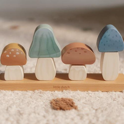 Little Dutch Stacking Puzzle Mushrooms - Forest Friends - Swanky Boutique