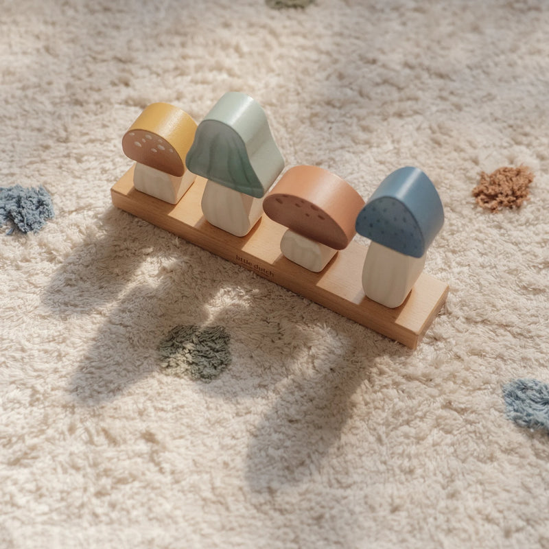 Little Dutch Stacking Puzzle Mushrooms - Forest Friends - Swanky Boutique