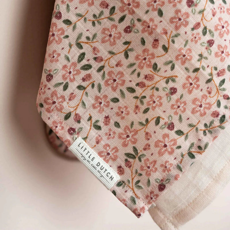 Little Dutch Swaddles muslin 70 x 70 cm Fairy Floral & Blossom Pink - Swanky Boutique
