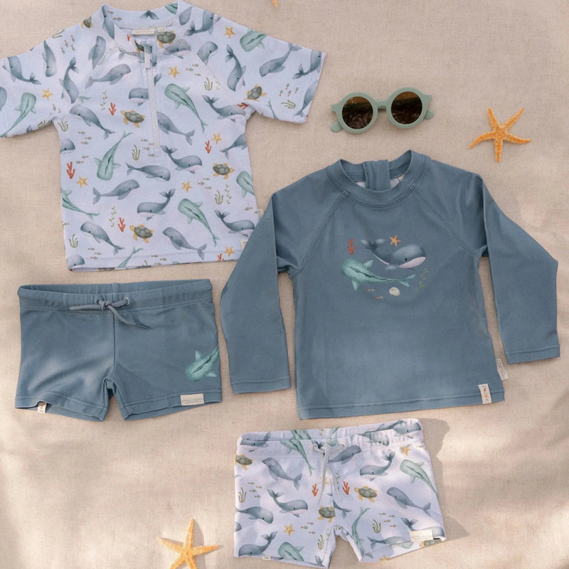 Little Dutch Swim Shorts - Blue - Sea Life Swanky Boutique Malta