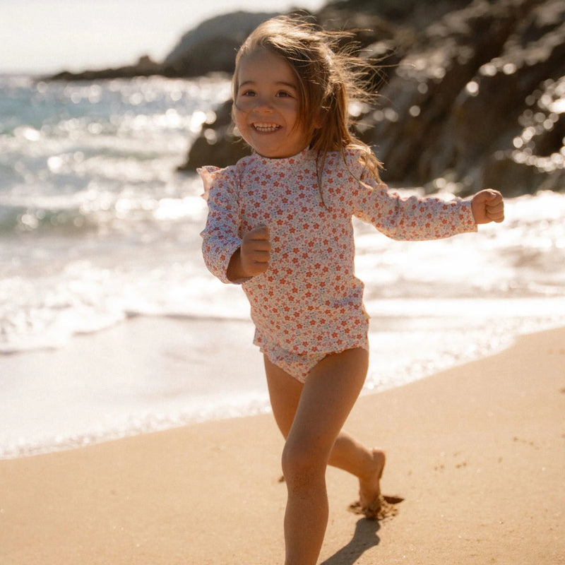 Little Dutch Swim T-Shirt Long Sleeves - Sunny Flowers - Swanky Boutique Malta