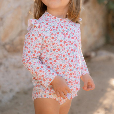 Little Dutch Swim T-Shirt Long Sleeves - Sunny Flowers - Swanky Boutique Malta