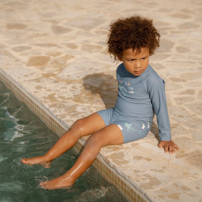 Little Dutch Swim shirt long sleeve - Blue - Sea Life Swanky Boutique Malta
