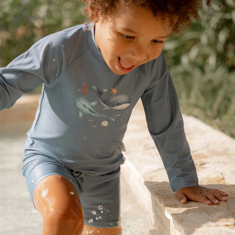 Little Dutch Swim shirt long sleeve - Blue - Sea Life Swanky Boutique Malta